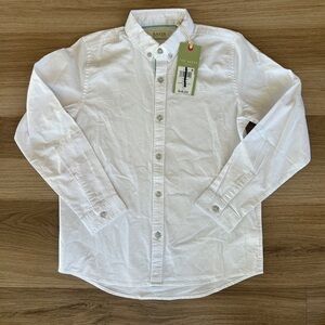 Baker By Ted Baker Boys White Long Sleeve Button Down Size 9 Years NWT